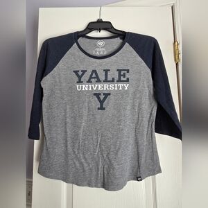 47 Navy and Gray Women's 3/4 Sleeve Tee